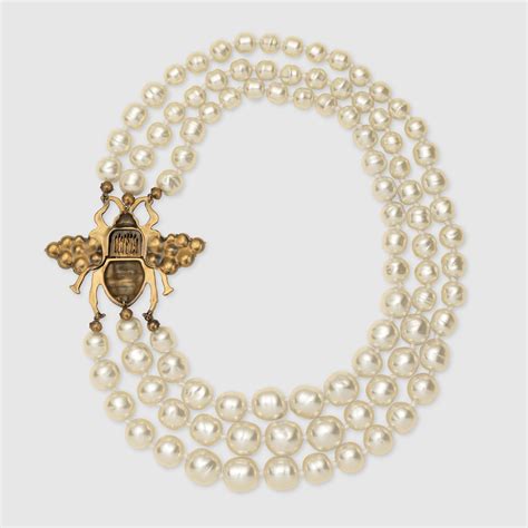 gucci inspired pearl necklace